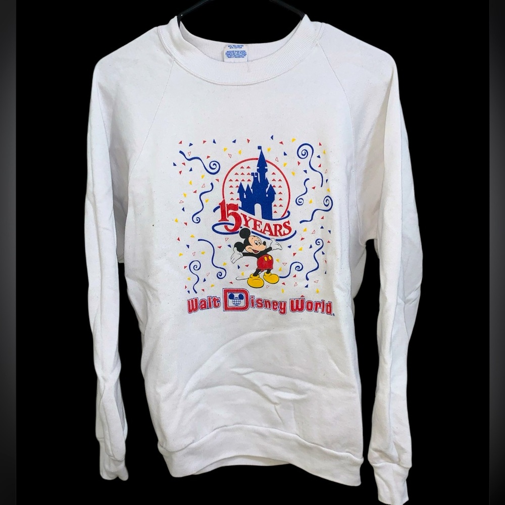 Vintage 1986 Walt Disney World 15 Year Anniversary Sweatshirt Crewneck Size L